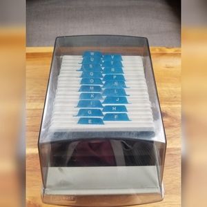 Vintage Rolodex Organizer with 200+ Blank Roldex Cards Model VIP 35C Retro Craft